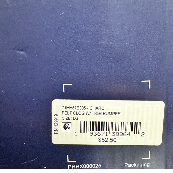 Haggar Mens Clog Slippers Size Large Gray‎ Felt Memory Foam Lightweight New - Picture 3 of 10